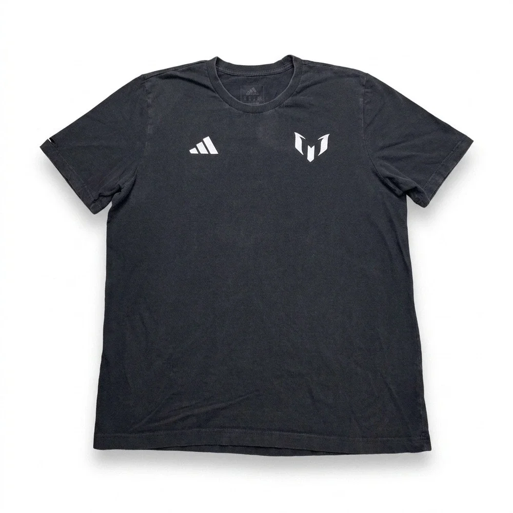Adidas‎ Lionel Messi Inter Miami Logo T-Shirt Black Pink Teal Mens Large #10